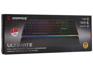 Rampage KB-R96 Ultımate Full Rgb Optik Mekanik Oyuncu Klavyesi - Su Geçirmez Mekanik Klavye