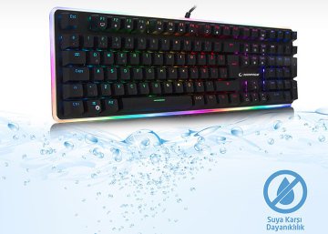 Rampage KB-R96 Ultımate Full Rgb Optik Mekanik Oyuncu Klavyesi - Su Geçirmez Mekanik Klavye