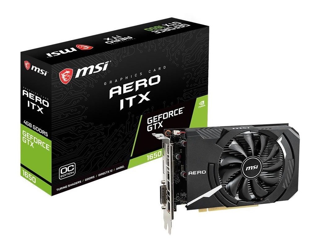 Msi GeForce Gtx 1650 Aero Itx 4Gb Oc Gddr5 128 Bit Dx12 Nvidia Gaming Ekran Kartı
