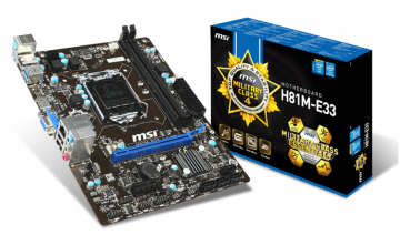 Msi H81m-e33 Intel 4. Nesil 1150 Ddr3 1600Mhz Usb 3.0 Anakart - Hdmi Vga