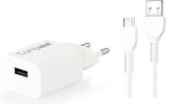 COMPAXE CTA-521D IU 10W 5V 2.1A ÇİFT USB + USB TO LIGHTNING 3A KABLOLU SET BEYAZ