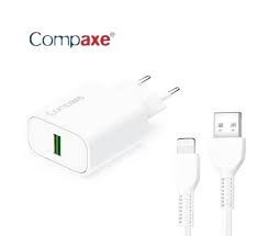 COMPAXE CTA-524ULB24 12W 5V 2.4A USB 3.0 + USB TO LIGHTNING 2.4 A KABLOLU SET BEYAZ