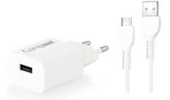 COMPAXE CTA-524UTB24 12W 5V 2.4A USB 3.0 + USB TO TYPE C 2.4 A KABLOLU SET BEYAZ