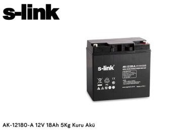 S-Link 12 Volt 18 Amper Kuru Akü (Ak-12180-A)