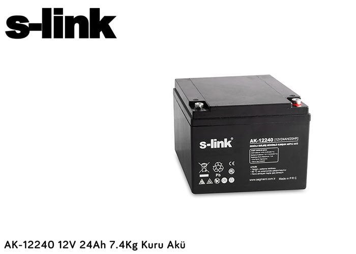 S-Link 12 Volt 24 Amper Kuru Akü (Ak-12240)