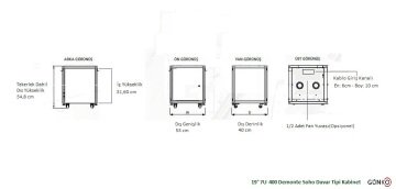 Günko Demonte Soho Rack 19'' 7U Kabinet - Günko 7U 400 Duvar Tipi Rack Kabinet