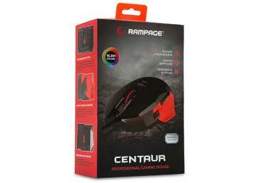 Everest Rampage Centaur SMX-R13 8 Tuş Makrolu Oyuncu Mouse (Siyah, Kırmızı)