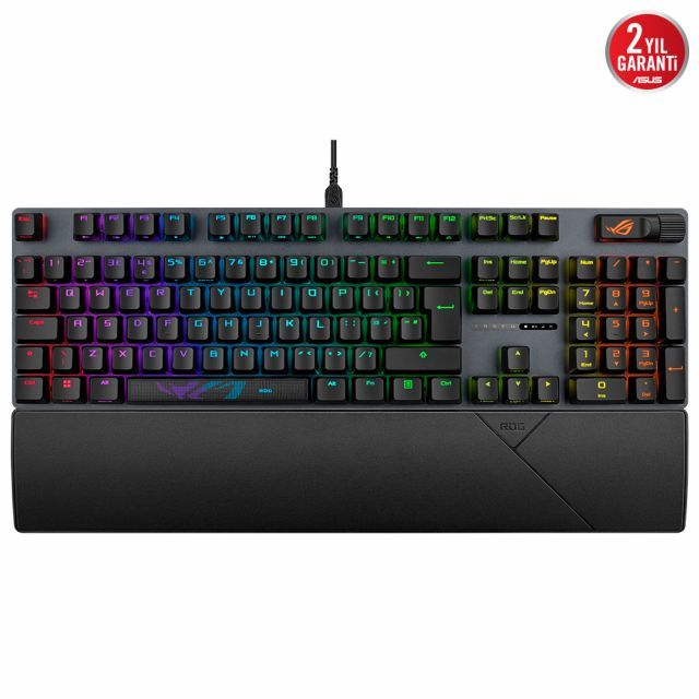 ASUS ROG STRIX SCOPE II TÜKÇE TUŞ DİZİLİMİ ROG NX SNOW MEKANİK SWITCH AURA SYNC RGB VE BİLEK DESTEĞİ