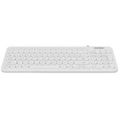 Everest KM-01K Beyaz Usb Yuvarlak Tuşlu 3D Mouse Combo Türkçe Klavye + Mouse Set