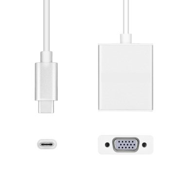 S-link SL-USB-C53 Type C to Vga Çevirici Adaptör - Telefon, Tablet, Notebook Cihazlarınızdan 1080P Hd Görüntüyü Tv, Monitör, Projektör Vb. Cihazlara Aktarır