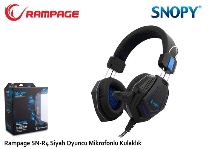Snopy Rampage SN-R4 Siyah Oyuncu Mikrofonlu Kulaklık