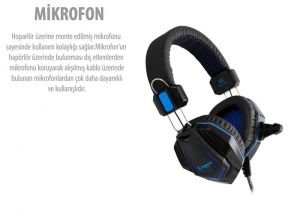 Snopy Rampage SN-R4 Siyah Oyuncu Mikrofonlu Kulaklık