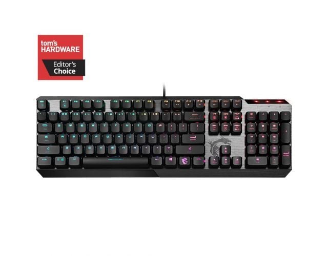 MSI GG VIGOR GK50 LOW PROFILE TR DUSUK PROFIL GERCEK MEKANIK KAILH SWITCH PER KEY RGB FIRCALANMIS METAL TUS YUZEYI TURKCE Q