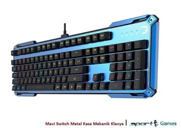 Gamepower Mirana Mavi Rgb Mekanik Gaming Klavye Mavi Switch Sport Tasarım Oyuncu Klavyesi