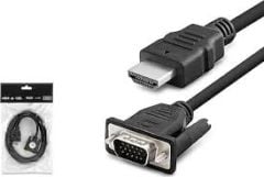HADRON HDX7795 HDMI TO VGA KABLO PVC 120HZ 1080P 1.8M SİYAH
