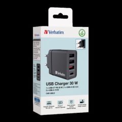 49700 CHR-30EU1 USB CHARGER 30W WITH 1 X USB-C PD 20 W/1XUSB-A QC 3.0/2 XUSB