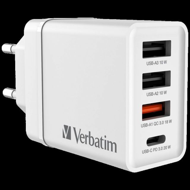 49701 CHR-30EU2 USB CHARGER 30W WITH 1XUSB-C PD 20W/1XUSB-A QC 3.0/ 2XUSB