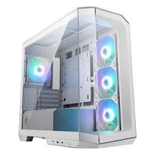 MSI MAG PANO M100R PZ WHITE Temperli Cam 3x120mm 1x120mm ARGB Fan Matx Beyaz Panoramik Gaming Bilgisayar Kasası