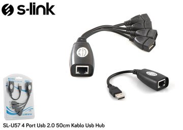 S-link SL-U57 4 Port Usb 2.0 50cm Kablo Usb Hub