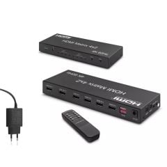 HADRON HDX1334 SWITCH SPLITTER HDMI 4 GİRİŞ 2 ÇIKIŞ MATRIX