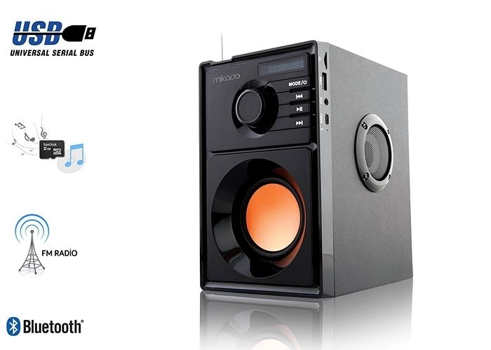 Mikado MD-10B 5W+2.5W*2 Usb + McSD+Fm Destekli Bluetooth Speaker