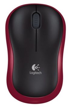 LOGITECH M185 Kablosuz Optik 1000DPI Kırmızı Siyah Mouse
