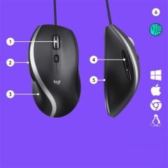 LOGITECH M500S 4.000 DPI GELİŞMİŞ USB KABLOLU MOUSE - SİYAH 910-005784