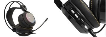 Rampage RM-23 AGITA Siyah Usb 7.1 RGB Ledli Titreşimli Surround Oyuncu Mikrofonlu Kulaklık
