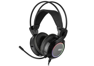 Rampage RM-23 AGITA Siyah Usb 7.1 RGB Ledli Titreşimli Surround Oyuncu Mikrofonlu Kulaklık