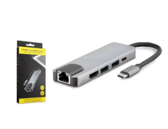 HADRON HDX7831 TYPE-C TO HDMI + 2USB3.0 + ETHERNET + TYPE-C