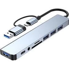 HADRON HDX7833 TYPE-C TO PD + USB-C + USB 3.0 + USB 2.0 + SD TF CARD + LAN