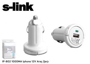 S-link IP-802 1000MA Iphone 12V Araç Şarjı
