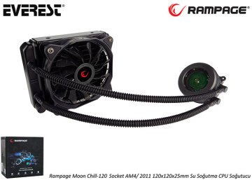 Rampage Moon Chill-120 Socket AM4/INTEL  2011 120x120x25mm Su Soğutma CPU Soğutucu