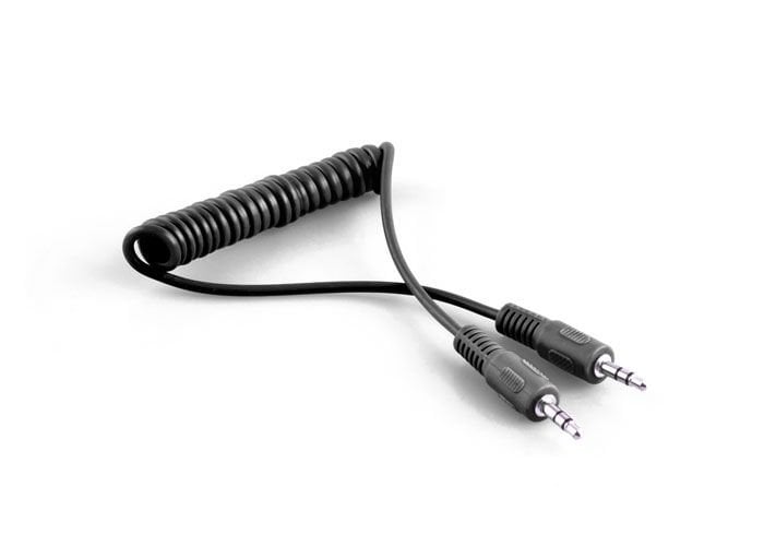 S-link SL-SP1 1m Stereo M/M Siyah Spiral Ses Kablosu