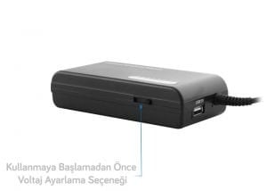 S-Link SL-131W 100W Notebook Universal Adaptör...8 Farklı Uç Destekli Araç Şarj ve Usb Şarj Uçlu Ayarlanabilir Sekiz Farklı Volt Kademeli Birçok Notebook İçin Uyumlu Universal Notebook Adaptör