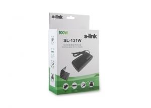 S-Link SL-131W 100W Notebook Universal Adaptör...8 Farklı Uç Destekli Araç Şarj ve Usb Şarj Uçlu Ayarlanabilir Sekiz Farklı Volt Kademeli Birçok Notebook İçin Uyumlu Universal Notebook Adaptör