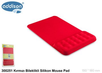 Addison 300251 Kırmızı Bileklikli Silikon Mouse Pad