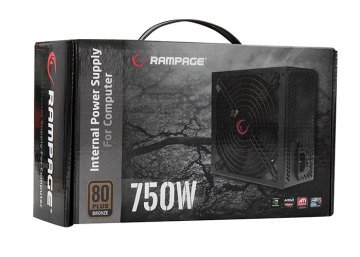 Rampage RMP-750-80PB 750W 14cm Siyah Fan 80 Plus Bronze Aktif PFC Power Supply
