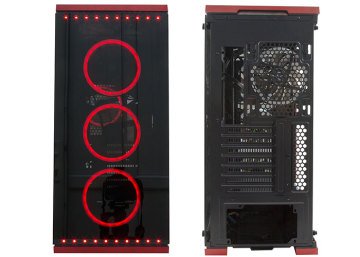 Rampage TEMPER PRO V5 4*Tempered Glass Kırmızı 4*RGB Fan 2*Usb3 2*Usb1 6*RGB Şerit Oyuncu Kasası