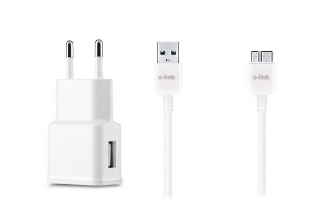 SMG-492 Micro Usb3.0 Samsung Note3 2000MA 2 in 1 Ev Şarjı ve Kablosu