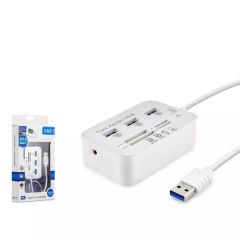 HADRON HDX7029 TYPE-C TO USB3.0 HUB COMBO 3PORT+MS/SD/M2/TF CARD READER 7IN1 5/10 GBPS 20 BEYAZ