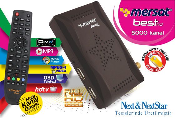 Mersat Best Full HD Mini Uydu Alıcısı TKGS li - Next&Nextstar