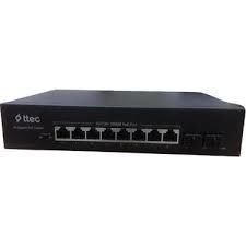 Ttec 10120P 8 Portlu, 10/100 Fast Ethernet, Tak Çalıştır Switch, 2 Fast Ethernet Uplink, 8 Port PoE+ (120W) (TSS)