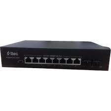 Ttec 10120P 8 Portlu, 10/100 Fast Ethernet, Tak Çalıştır Switch, 2 Fast Ethernet Uplink, 8 Port PoE+ (120W) (TSS)