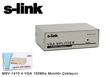 S-link SL-MSV1415 4 VGA 150Mhz Monitör Çoklayıcı