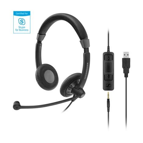 EPOS I Sennheiser SC 75 USB MS Çift Taraflı Taçlı USB Kablolu UC ve Mobil Kulaklığı