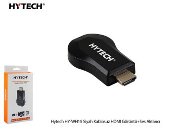 Hytech HY-WH15 Siyah Kablosuz HDMI Görüntü+Ses Aktarıcı