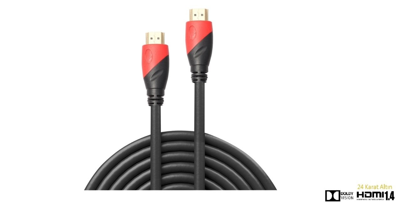 Hytech HY-HDM10 Hdmi to Hdmi 10m Altın Uçlu Hdmi Kablo.