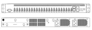 Digi Anywhere Aw24-G300 Usb 24 Plus Cloud Remote Management Multi Host Ip Hub 2Sfp+ 10GbE Wifi VMware Support Rackmount