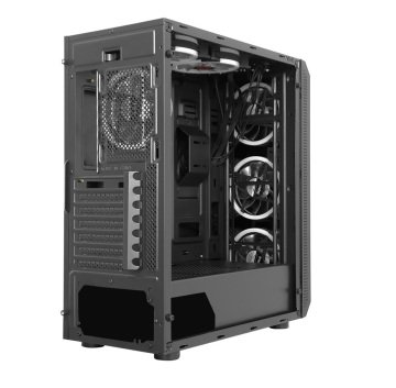Frisby COAX Dual Ring Aura Sync RGB 650W Gaming Kasa - Tempered Cam